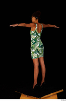  Luna Corazon dressed green patterned dress standing t-pose whole body 0004.jpg